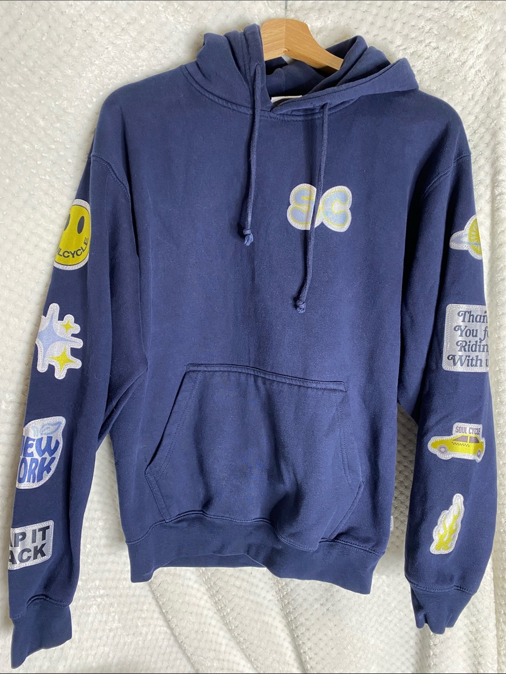 BROdenim x SoulCycle Navy Graphic Hoodie Sweatshirt